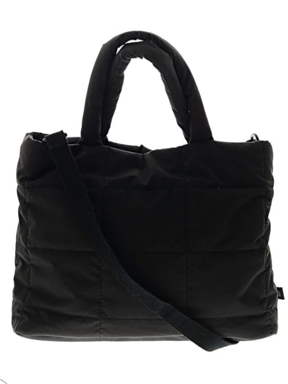 GAP Black Quilted Tote Bag with Shoulder Strap